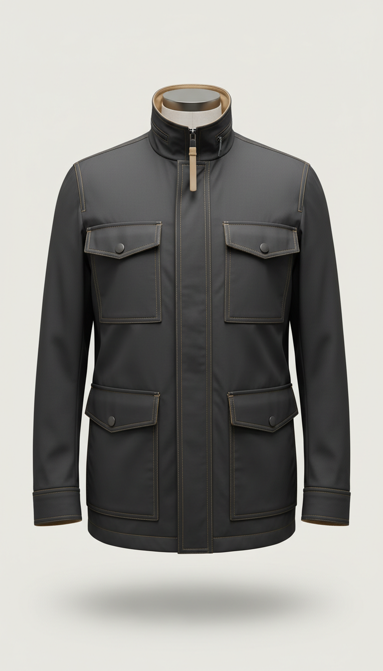 Urban Textured Leather Blazer