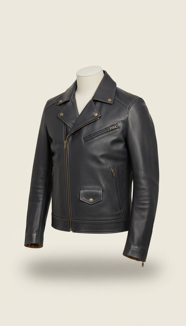 Tailored Matte Biker Jacket