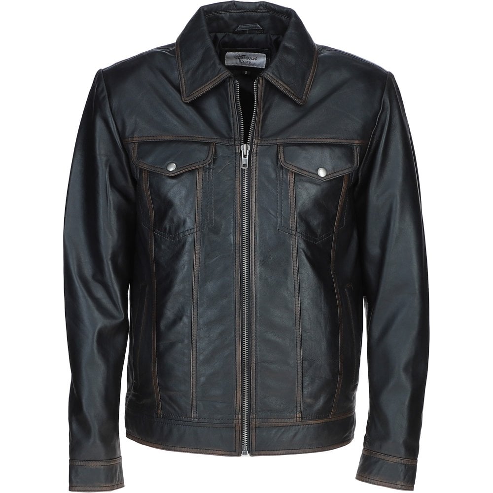 Ashwood Leather Bomber Jacket Black