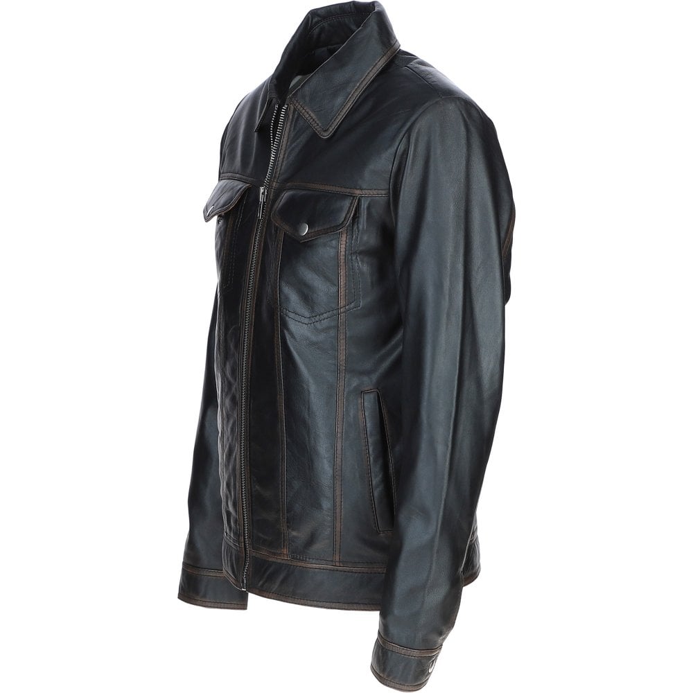 Ashwood Leather Bomber Jacket Black