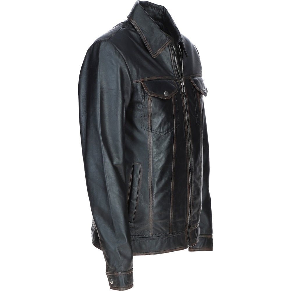 Ashwood Leather Bomber Jacket Black