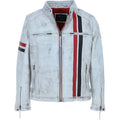 Leather Biker Jacket White