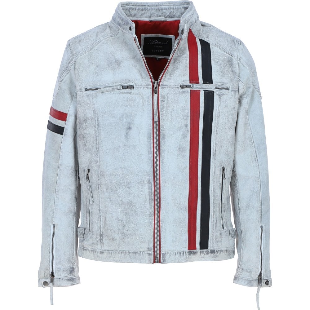 Leather Biker Jacket White