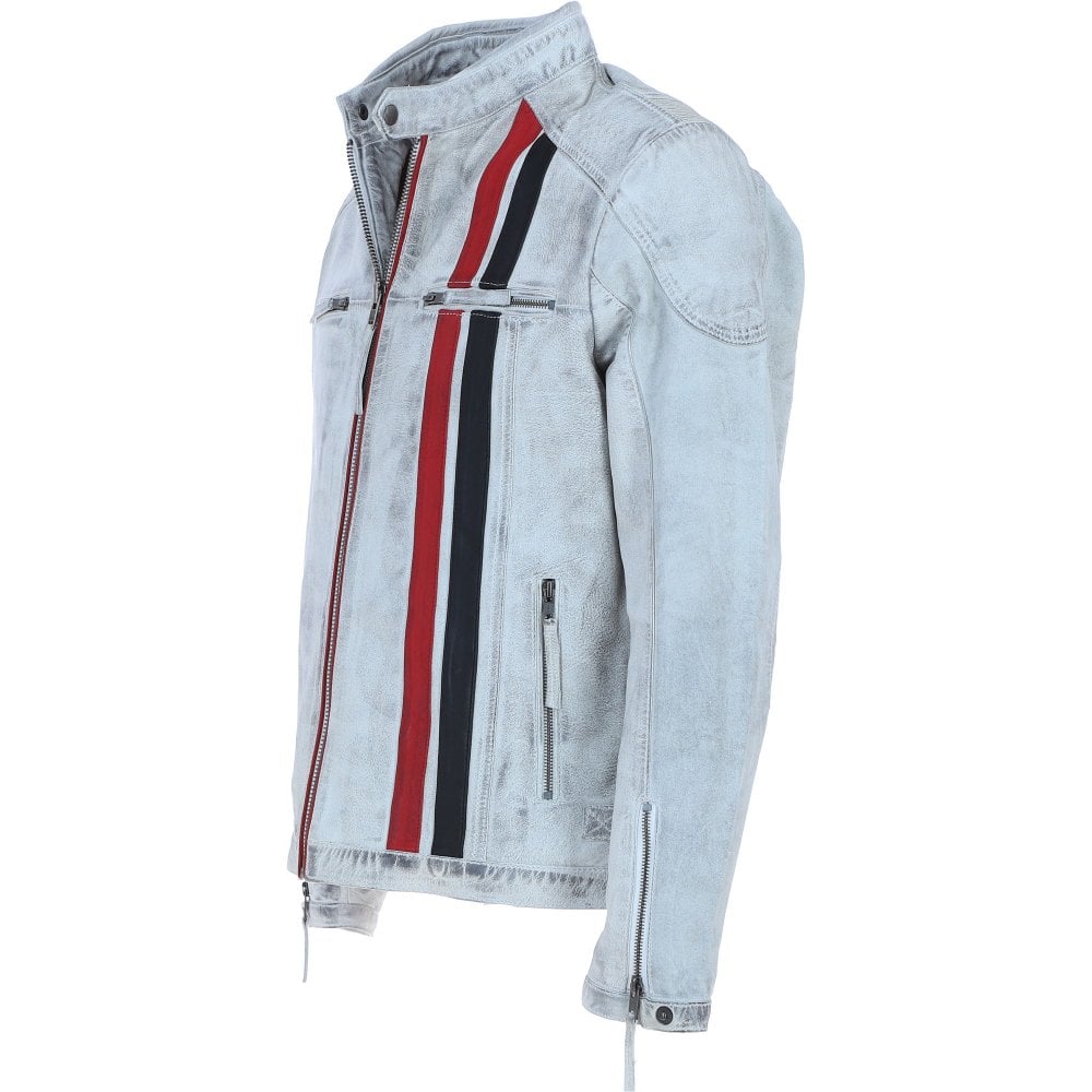 Leather Biker Jacket White
