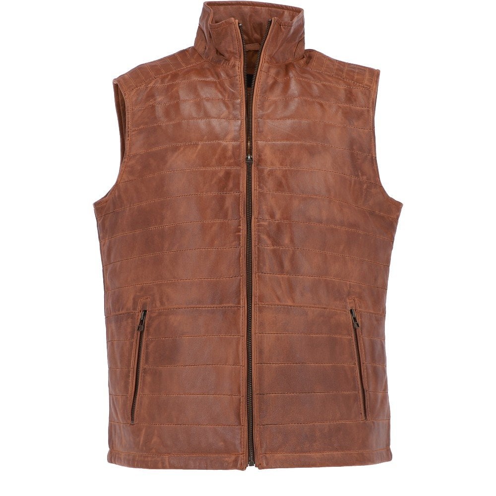 Kingswell Leather Body Warmer Cognac: Massimo Gillet 1