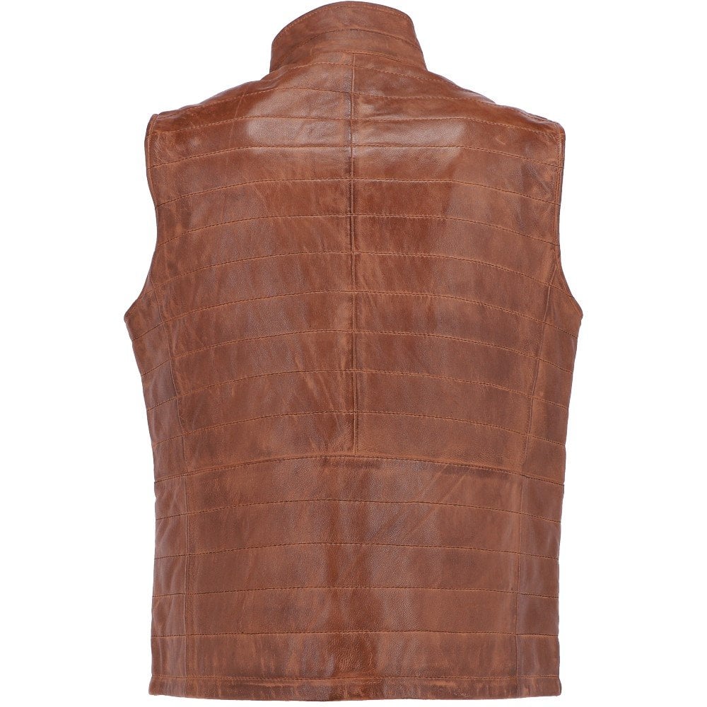 Kingswell Leather Body Warmer Cognac: Massimo Gillet 1