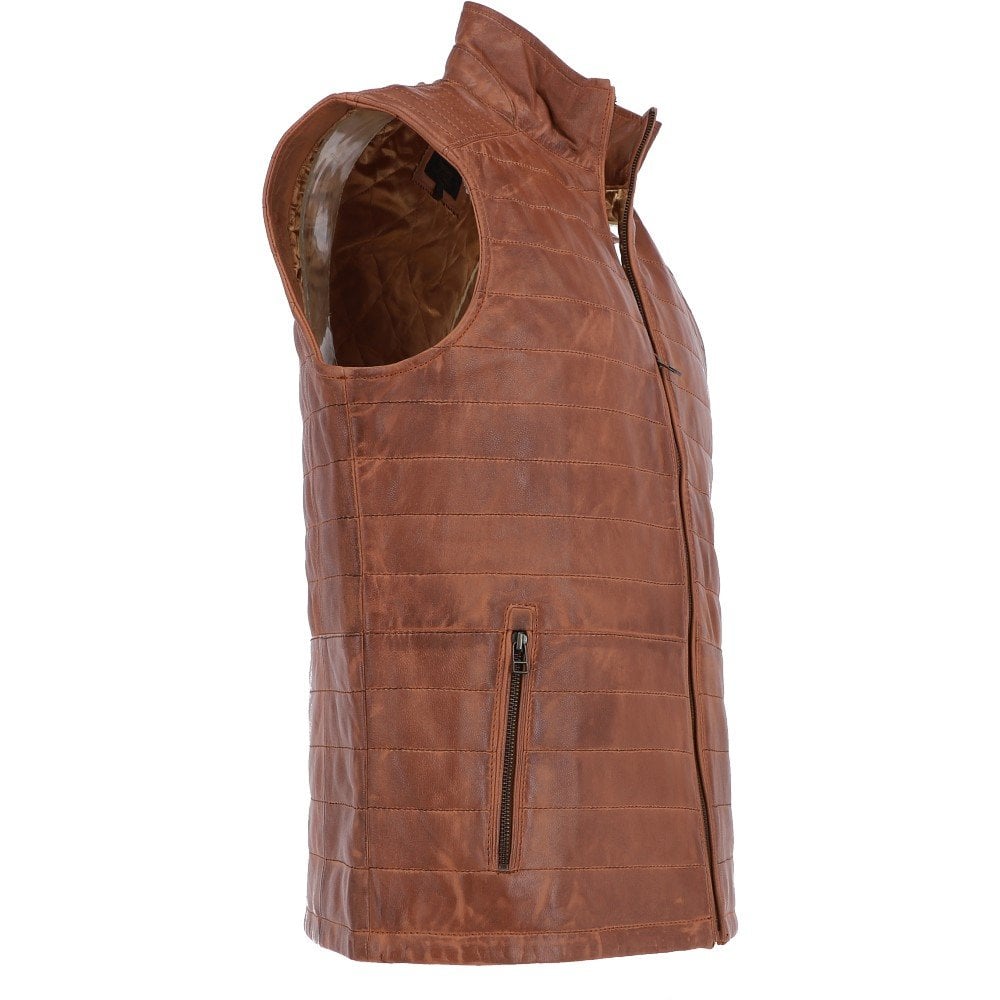 Kingswell Leather Body Warmer Cognac: Massimo Gillet 1