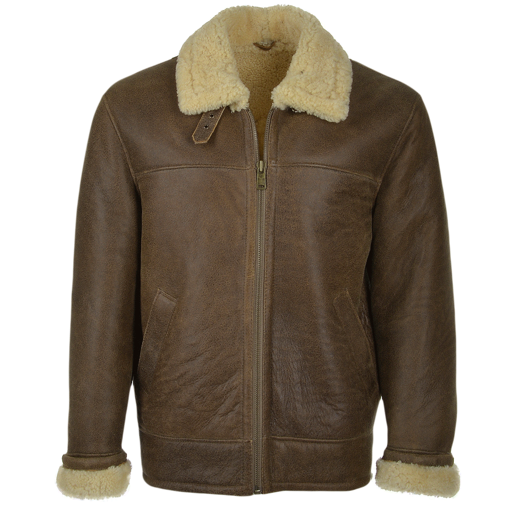 Kingswell Leather Sheepskin Flying Jacket Antique