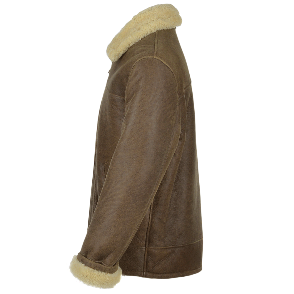 Kingswell Leather Sheepskin Flying Jacket Antique