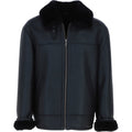Kingswell Leather Sheepskin Flying Jacket Black