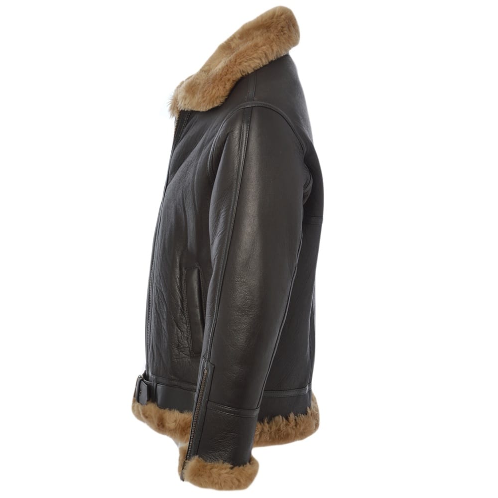Kingswell Leather Men's Sheepskin Flying Jacket : Leo