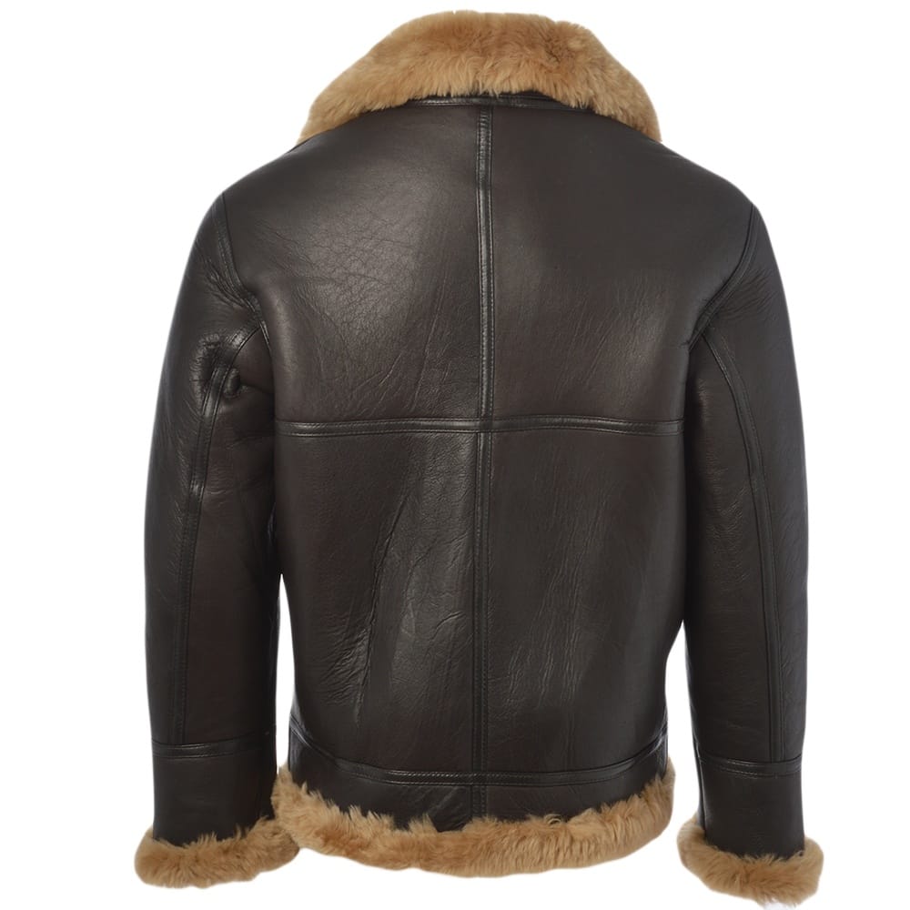 Kingswell Leather Men's Sheepskin Flying Jacket : Leo