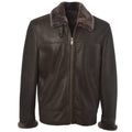 Kingswell Leather Sheepskin Flying Jacket Mouse Cotton