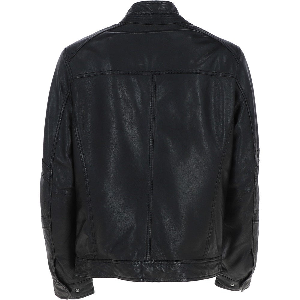 Kingswell Leather Mens Nappa Leather Jacket Black